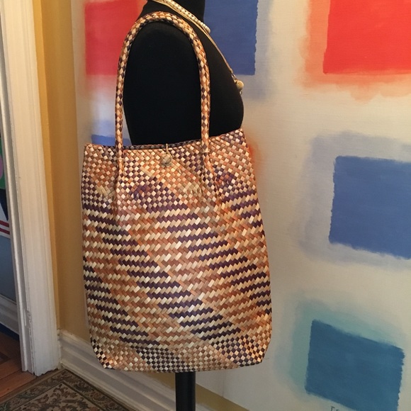 🆕 Natural Raffia Summer Tote - Picture 1 of 8